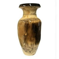 Originalni aspen - ručno izrezbarena drvena vaza - 15 Vas