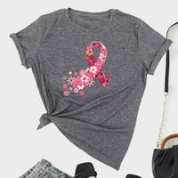 Meichang preživjelog dojke preživjeli pokloni za ženu ADOOSNOST CANCER KANCE MERK ružičasta Ribbon Svjesnost za svjesnost o raku Majica kratkih rukava
