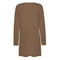 Yubatuo ženska modna labava casual džep čvrsta boja dugih rukava s dugim rukavima kardigan jakna vrhova