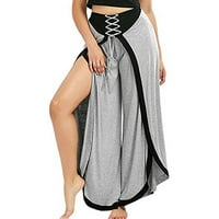 Wendunide joga hlače široke pantalone za noge čipke labave palazza u obliku struka palazza hlače za žene za žene