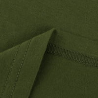Ženska bluza setovi Ležerni odmor Ispis Labavi kratki rukav Torpanj vojske zelene veličine m