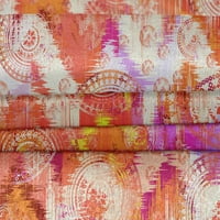 Onuone baršunaste tkanine naranče Swirl & Mandala Craft Projekti Dekor tkanina Štampano od dvorišta