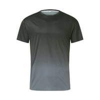 Aaimomet Mens T majice Muški ljetni slobodno vrijeme Sportska majica Modni rever 3D gradijentski kratki