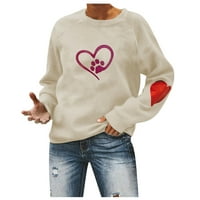 Košulje s dugim rukavima za žene, ženska ležerna moda Valentinovo, pulover s dugim rukavima TOP Chmora