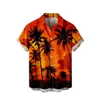 Muška havajska majica kratki rukavi casual modni ispisani gumb prema dolje ljetne košulje od tropske