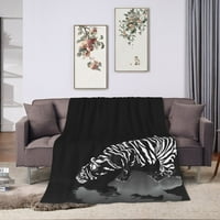 Super mekano flanel pokrivači za klipni za nožnu vješticu Crna mačka ugodno pahuljasto toplo sve sezone bacaju pokrivač za kauč na razvlačenje, 50 x40