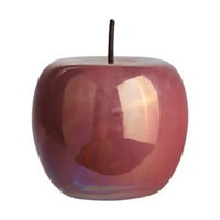 Urbana keramička figurica jabuka sa poliranim biserom bisernom završnom ruzom, malom