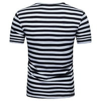 Wozhidase Crna T majice za muškarce vrat T Summer Majica kratkih rukava Casual 3D TOP digitalni okrugli