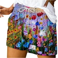 Čipke za žene Ženske žene Ljeto tiskane multi džep čipke Up kratke hlače Ležerne hlače labave hlače