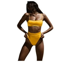 SHPWFBE kupaći kostim žene remen dva upravljačka struka visoki kupaći kostimi Tummy bikini kupaći kostimi