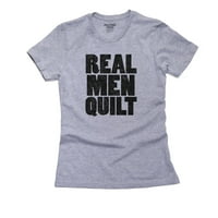 Pravi muškarci Quilt - Velika tiskana ženska pamučna majica