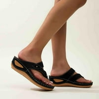 QOlati ortopedske sandale za žene klipne papuče s lukom podrškom neklizajući klinovi sandale prozračne hodanje boho plaže Flip flops