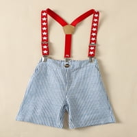 4. jula odjeća za dječji dječji dječaci Bodtie Bodysuit Star Stripes Suspender Shorts Neovisnosti Dan