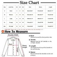 Bluze za žene plus veličine bavi se ženskim kratkim majicama s kratkim majicama s dugim rukavima s dugim rukavima