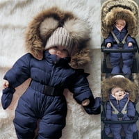 Wofedyo Baby Girl Odjeća Zimska jakna Oprema topli debeli debeli debeli kaput kapuljač za bebe Tumceshit Romper Boys Outfits & Set Beby Odeća