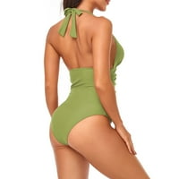 Kupaći kostimi za žene, jednodijelno kupaći kostim od četverokutne boje s nagnutim visećim izrezom MINT