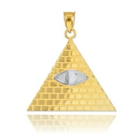 -Za zlatna egipatska piramida sa svega viđenjem ogrlice za Horus privjesak: 14K samo privjesak