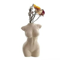 Vaza za tijelo ženski oblik za boho kupatilo dekor, boho cvijeće, boho vaza za minimalistički dekor,