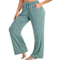 Cindysus ženske pantalone Solidne boje Yoga hlače Elastična struka Drže se vrtići duksevi obični jogger