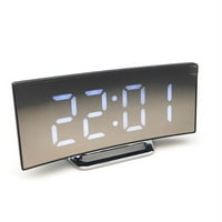 Svjetlosni digitalni zakrivljeni zakrivljeni budilnik LED sat buđenja buđenja Stolnog sata Clock Clock