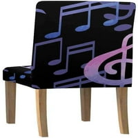 Glazbene note Ljubičasta Stretch stolica za zaštitni sjedalo klizalo za blagovaonicu Hotel Vjenčani