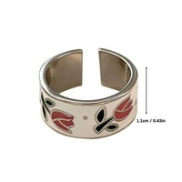 Miyuaadkai prstenovi šareno ulje kapljenje emajla visokog smisla prsten ženski manjinski dizajn osjetiti