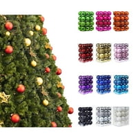 Ukrasi za božićne kuglice, 1,18 '' razbijajuće ukrase božićnog drveta sa stilom visećim loptom za odmor