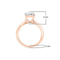 N SOLITAIRE Fancy Angažman prsten - Carat Princess-Cut Simulirani dijamantski zaručni prsten za angažman