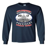 Majica za odrasle s dugim rukavima 58. dan predsjedničkih inauguracije dan predsjednik Donald Trump DT