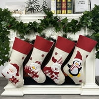 Dengmore Božićni ukras Božićne čarape Rudolph bezsečni lutka Santa Reineelks Snowman Penguin Socks Božićne čarape Poklon bag za zabavu Darove Xmas Tree