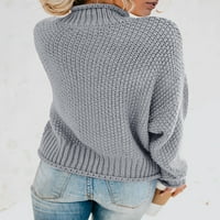 Eytino ženski džemper od balona s visokim izrezom s dugim rukavima s dugim rukavima