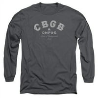 TREVCO CBGB-TATERED LOGO - Odrasli dugih rukava 18- tee - ugljen, srednja