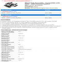 Montaža čvora za točkove - kompatibilna sa - Pontiac Sunfire 2004