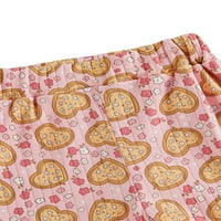 Glookwis Toddler Top + flašene hlače Heart Outfit Outfit Crew New Proljeće Jesen odijela Party Baggy