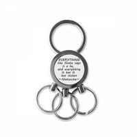 Citati lagati istina Art Deco modni nehrđajući čelik metalni držač tastera za ključeve ključeva