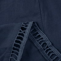 Ociviesr Womens Comfy crtač Splice casual elastični struk džepove labave kratke hlače hlače pantalone