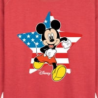 Disney - Americana - Mickey USA zastava staze - Ženska lagana francuska Terry Pulover