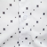 ZODGGU Ponude kratki rukav Slim Fit Casual Button Revel Ovratnik Ljetni modni vrhovi Male tačke Ispiši