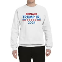 Divlji Bobby, Donald Trump JR Politička uništena grafička grafička dukserica, Bijela, X-velika