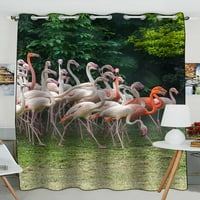 Flamingo ptice stojeći praktična toplinska izolacija sjenila za sjenjenje zavjesa za zavjese 52 84