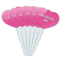 Las Cruces NM Heart Love Cupcake Tippers - Set od 6