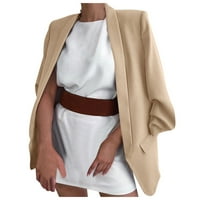 IOPQO Plus veličine za žene Žene Klasične bluže jakne Business Casual Deyfriend Fashion Plus Veličina Lagana radna jakna za jaknu