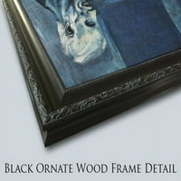 Pregled crna ukrašena drva ugrađena platna umjetnost Božja, John William