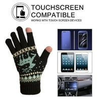 Zimske pletene rukavice dodirne ekrane tople meke obložene elastične rukavice slatke božićne rukavice