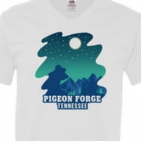 Inktastične dimljene planine Pigeon Forge Tennessee sa majicom V-izrez medvjeda
