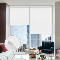 Keego bežične roletne valjka za prozor zatamnjenje privatnosti Shade Shade UV zaštitne rolete za ured i dom, bijeli, 44 w 56 h