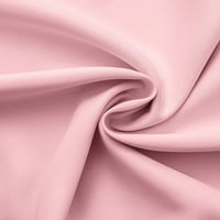 Gooory Pol Curtains Pocket Džepna kuhinja Curtalna zavjesa Naplana za crtanje u kratkim zavjese Zatamiranje dnevnog boravka Jednostavni dekor Moderni Tier Pink 2pc-H: 54 '' W: 24 ''