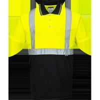 Hi-Vis 2-tonska polo majica, žuta i crna - 2xl, redovna