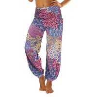 Labakihah Yoga & Nbsp; Hlače žene modne casual labavo joga pantalone Baggy casual cvjetovi harem hlače višebojni