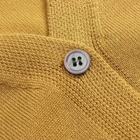 XYSAQA ženski klasični džemper Cardigan V-izrez dugih rukava Žene pletene gumb na otvorenom otvorenim prednjim kardiganima Outerwear m-3xl